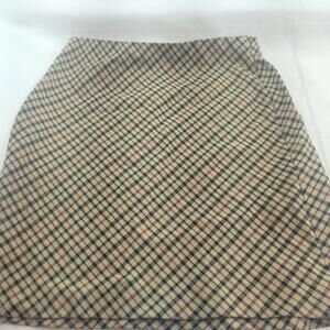 Max Studio Tan Black Plaid Size XS Straight Polyester Blend Skirt